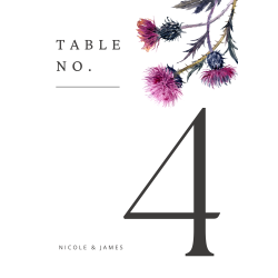 Thistle Table Number
