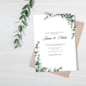 Eucalyptus Wedding Invite