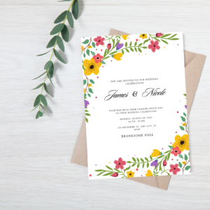 Wild Flowers Wedding Invite