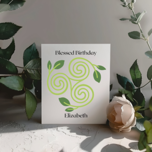 Personalised Blessed Birthday - The Spiral Triskele