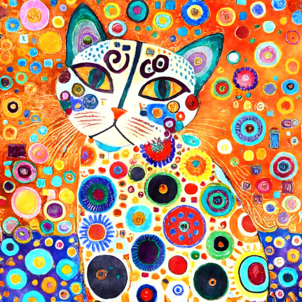 Klimt-Inspired Cat Greeting Cards – Boxed Set of 12 - Image 3
