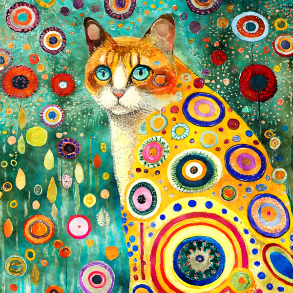 Klimt-Inspired Cat Greeting Cards – Boxed Set of 12 - Image 5