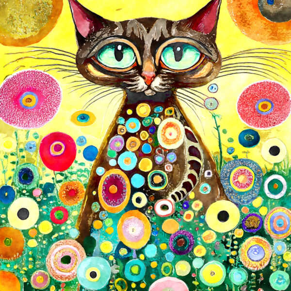 Klimt-Inspired Cat Greeting Cards – Boxed Set of 12 - Image 8