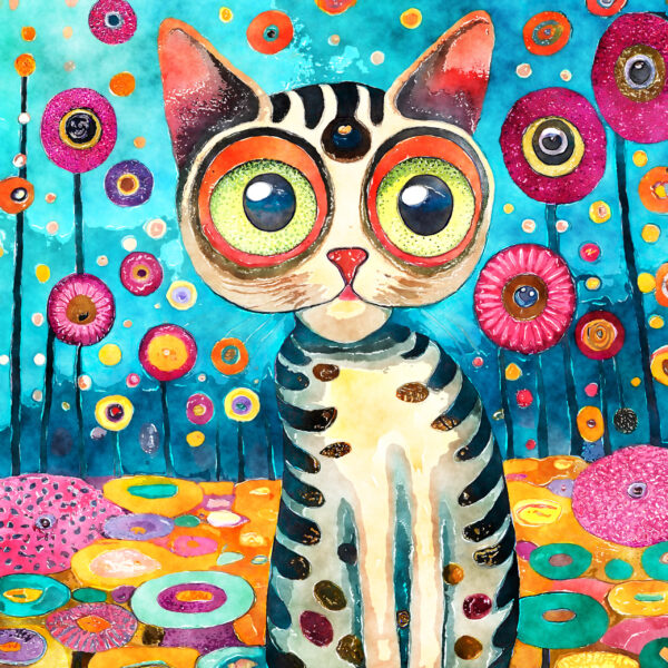 Klimt-Inspired Cat Greeting Cards – Boxed Set of 12 - Image 9