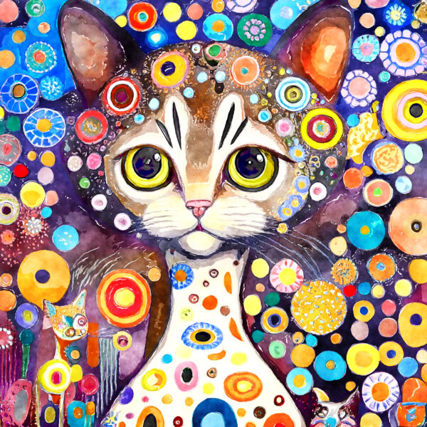 Klimt-Inspired Cat Greeting Cards – Boxed Set of 12 - Image 10
