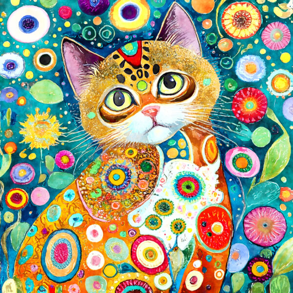 Klimt-Inspired Cat Greeting Cards – Boxed Set of 12 - Image 12