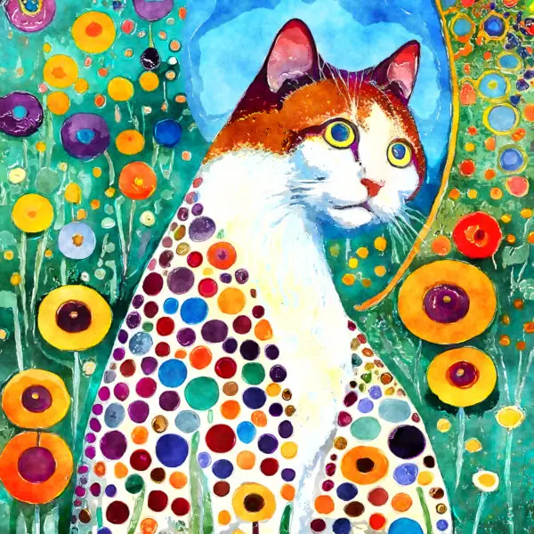 Klimt-Inspired Cat Greeting Cards – Boxed Set of 12 - Image 13